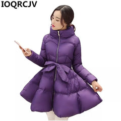 Cute Padded Swing Hem Parka