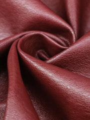 Faux Leather Red Wine Cape Shawl Jacket