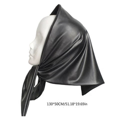 Warm Long Large Faux Leather Scarf Bandana