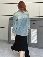 Asymmetrical Denim Jacket