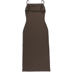 Solid Color Slim Pleat Design Maxi Dress