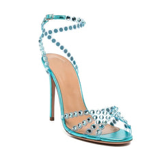 Rhinestones Sequined Sexy Thin High heel Gladiator Sandals