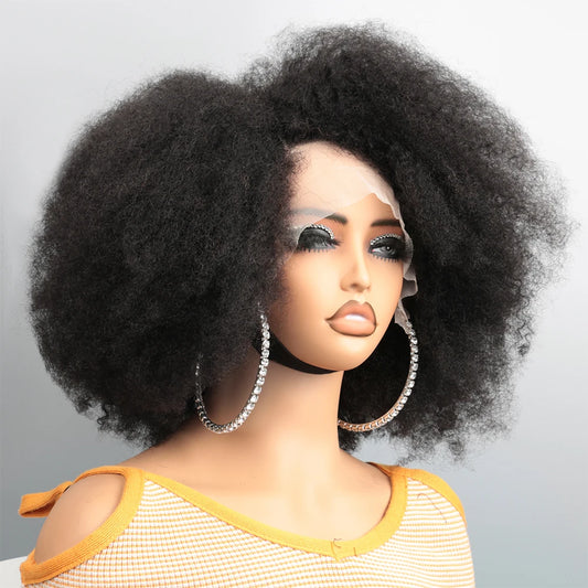 ✨ Kinky Curly Afro Wig – HD Lace, 100% Human Hair! ✨