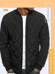 Solid Color Cotton-padded Jacket Stitched Thickened Collar