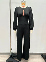 Long Sleeves V-Neck Jumpsuit