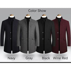 Business Casual Trench Wool Coat