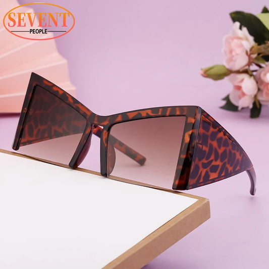 Semi-Rimless Cat Eye Sunglasses