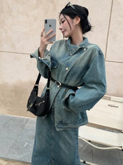 Asymmetrical Denim Jacket