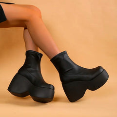 Sexy Elegant Chunky Platform Women Ankle Boots B