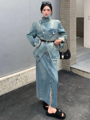 Asymmetrical Denim Jacket