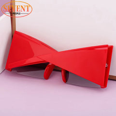 Semi-Rimless Cat Eye Sunglasses