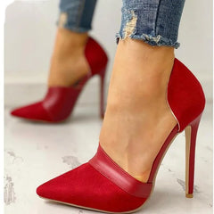 Sexy Thin High Pointed Toe Red Heels