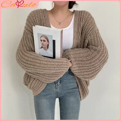 Lantern Sleeve Cardigan Sweater