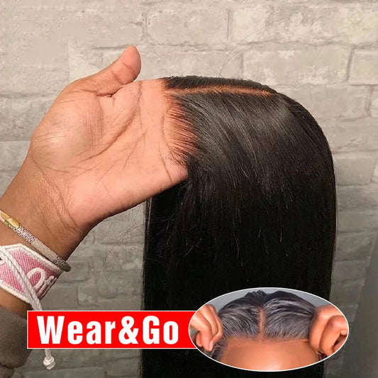 🔥 Pre-Cut Glueless Straight Wig – 13x6 HD Lace, 200% Density! 🔥