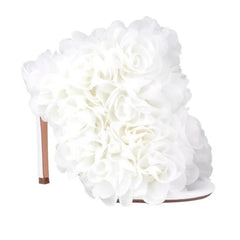 3D Lace Flower High Heel Open Toe Design Sandals