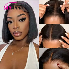 🔥 Glueless Bob Wig – Pre-Cut Lace, Human Hair! 🔥