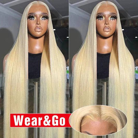 💛 Honey Blonde Glueless Wig – 613 HD Lace, Human Hair! 💛