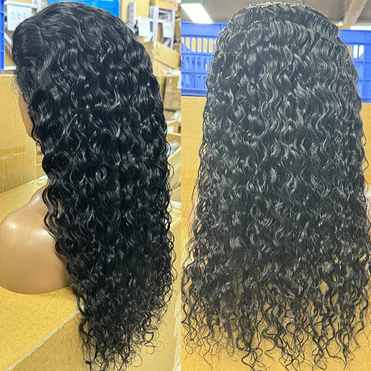 💦 30" Water Wave Glueless Wig – Pre-Cut Lace, Human Hair! 💦