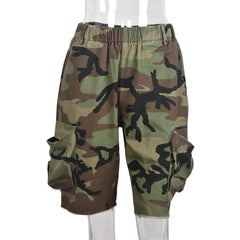 Camouflage Cargo Pocket Shorts