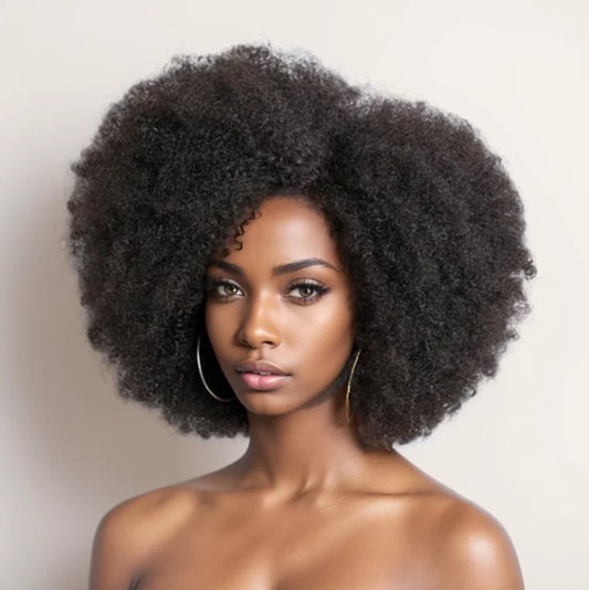 ✨ Kinky Curly Afro Wig – HD Lace, 100% Human Hair! ✨