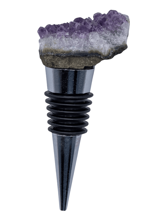 Amethyst Crystal Cluster Wine Stopper