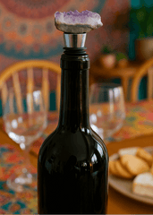 Amethyst Crystal Cluster Wine Stopper