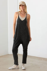 Le Lis Waffle Knit Side Pocket Jumpsuit