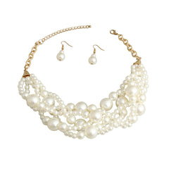 Cream Pearl Twisted 5 Strand Set