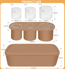 Ice Cube Tray for Stanley Cup: 40 Oz Tumbler Ice Mold Silicone - Hollow Cylinder Ice Maker Freezer with Lid and Bin for Water Bottle Whiskey Cocktail Coffee Juice