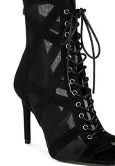 Anarki Mesh Lace-Up Ankle Boots