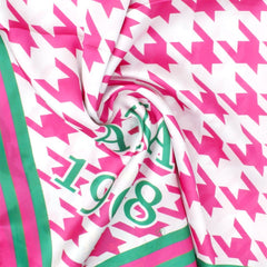 AKA Sorority Houndstooth Square Scarf for Women