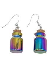Iridescent Spell Bottle Earrings
