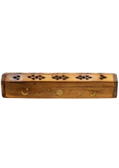 Brass Inlay Sun & Moon Coffin Incense Burner