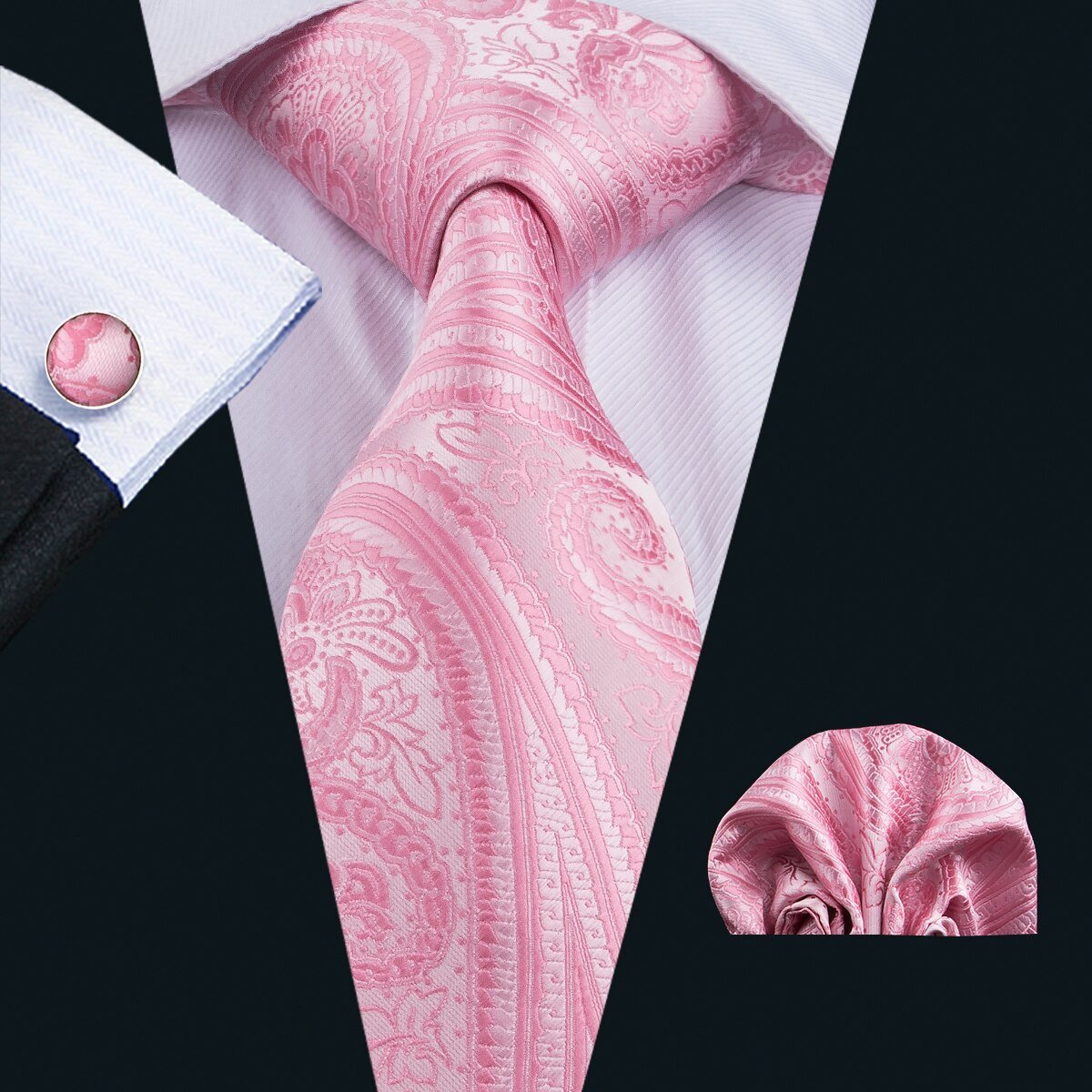 100% Silk Pink Ties - Polished 24/7