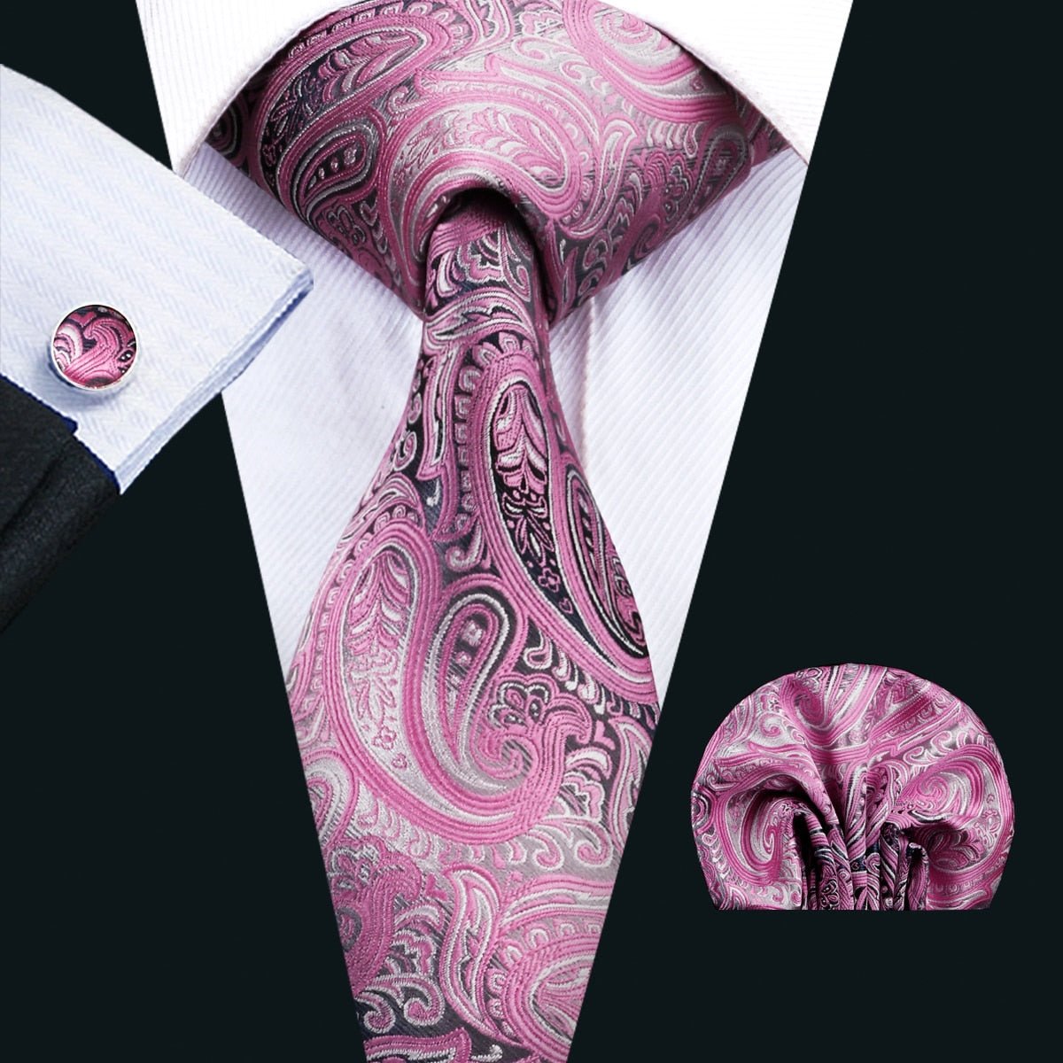 100% Silk Pink Ties - Polished 24/7