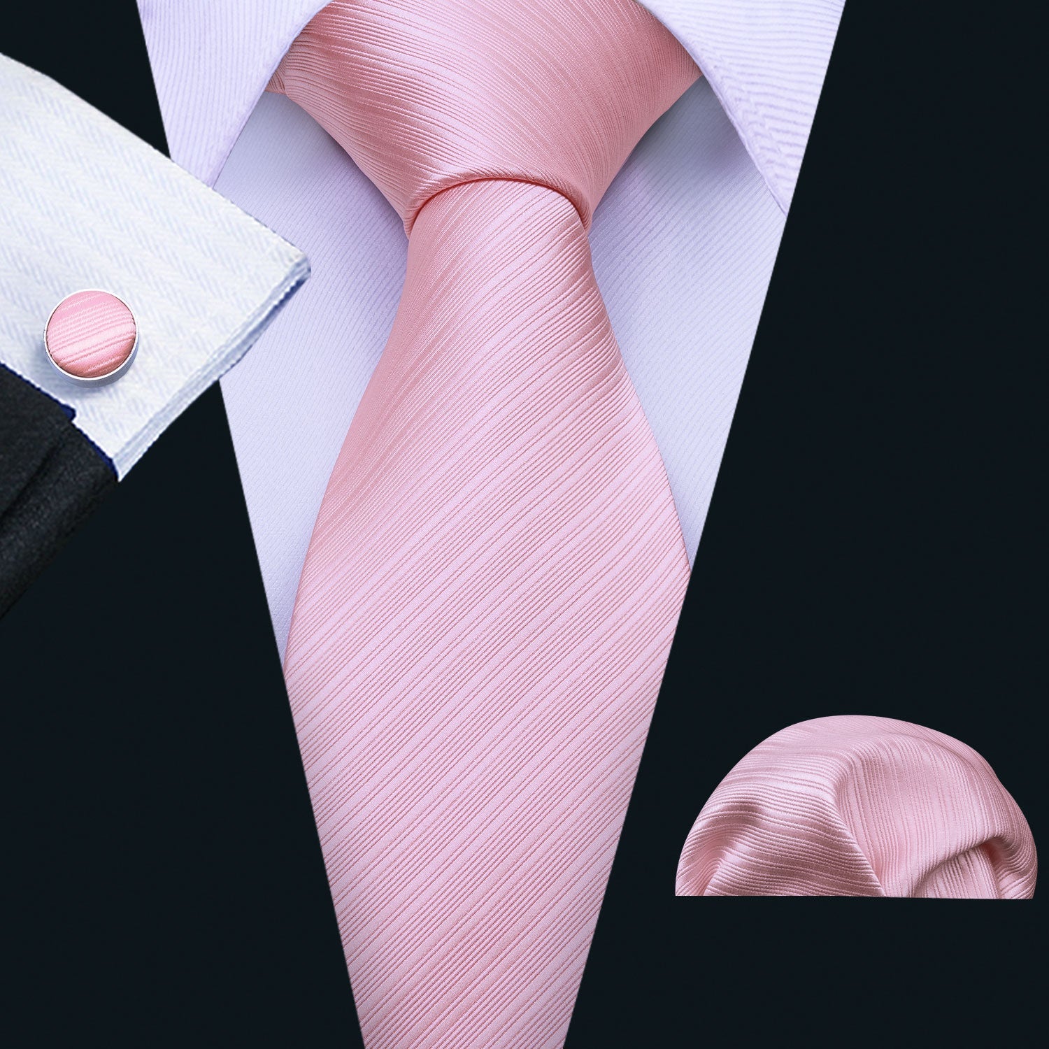 100% Silk Pink Ties - Polished 24/7