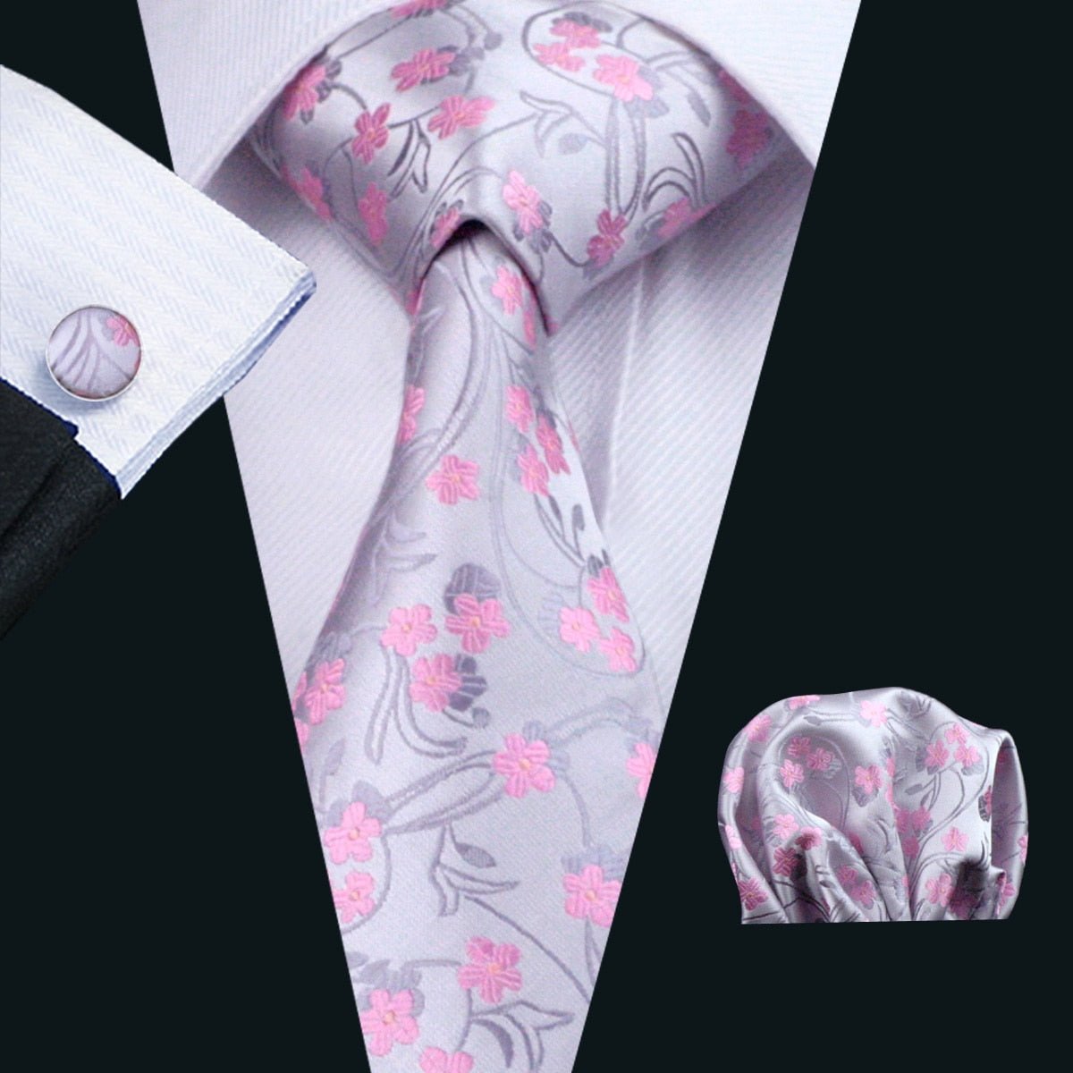 100% Silk Pink Ties - Polished 24/7