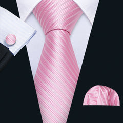 100% Silk Pink Ties - Polished 24/7