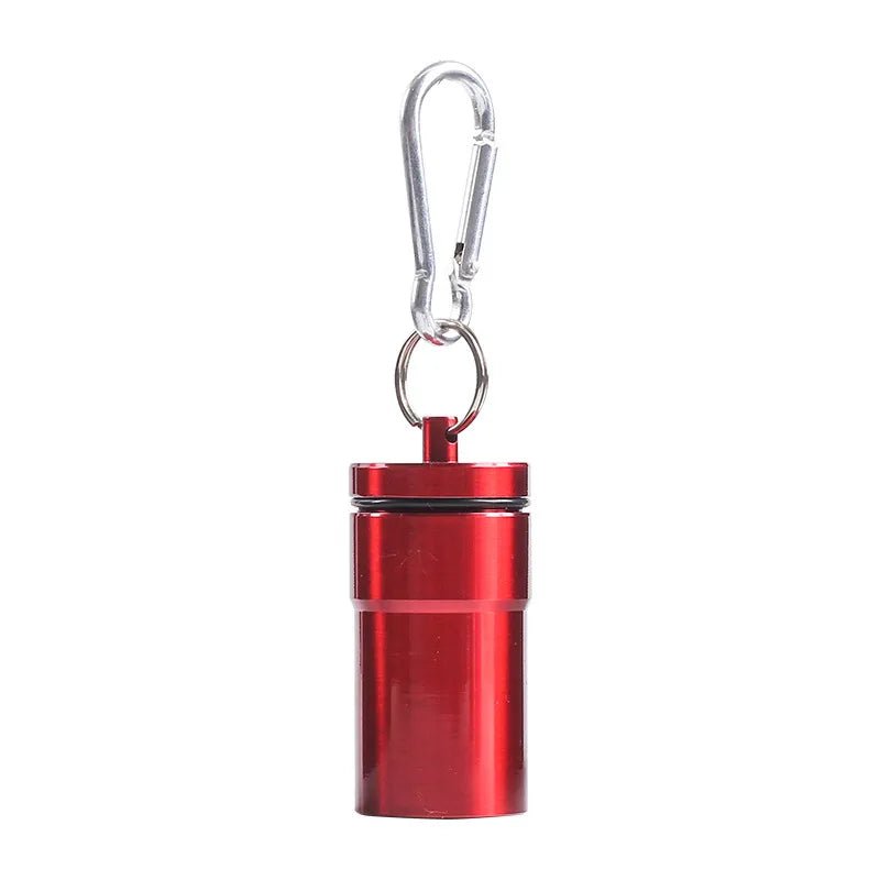 1Pcs Mini Portable Ashtray with Lid Aluminum Storage Tube Windproof Cigarettes Ashtray with Keychain Ash Holder Outdoor - Polished 24/7