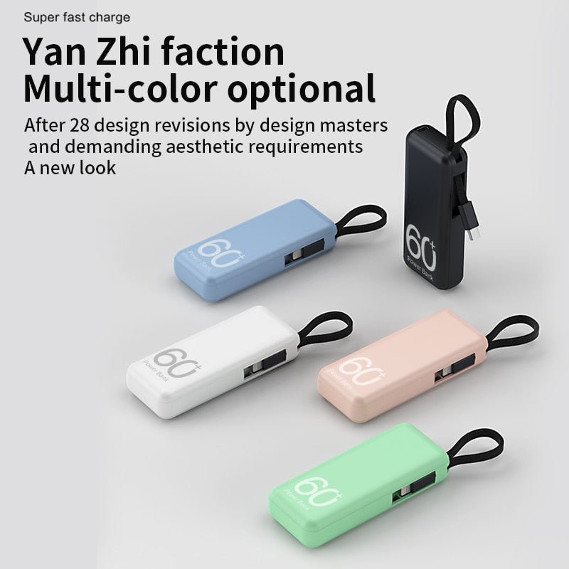 5000mAh Mini Power Bank Cellphone Fast Charging External Battery For Iphone Portable Emergency Own Line Powerbank For Huawei - Polished 24/7