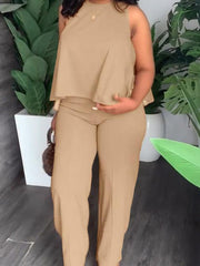 Plus Size Casual Two Piece Set