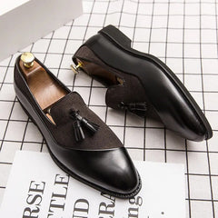 Business Dress Casual Fashion Elegant Formal ShoesSlip-on Evening Dress Loafers Party Tassel Leather Shoes Wedding Shoes - Polished 24/7