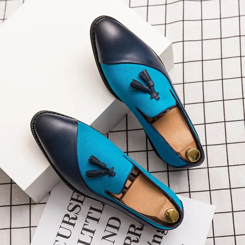 Business Dress Casual Fashion Elegant Formal ShoesSlip-on Evening Dress Loafers Party Tassel Leather Shoes Wedding Shoes - Polished 24/7