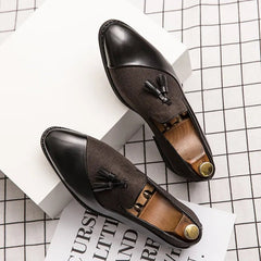 Business Dress Casual Fashion Elegant Formal ShoesSlip-on Evening Dress Loafers Party Tassel Leather Shoes Wedding Shoes - Polished 24/7