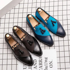Business Dress Casual Fashion Elegant Formal ShoesSlip-on Evening Dress Loafers Party Tassel Leather Shoes Wedding Shoes - Polished 24/7