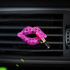 Car Air Outlet Aromatherapy Clip Perfume Clip Diamond Red Lips Clips Perfume Air Freshener Clip Auto Interior Accessories - Polished 24/7