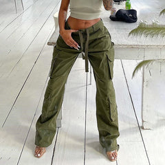 Cargo Pants Women High Waist Denim Overalls Casual Pants Baggy Vintage Y2k Streetwear Wide Leg Trousers Fashion Straight Jeans - Polished 24/7