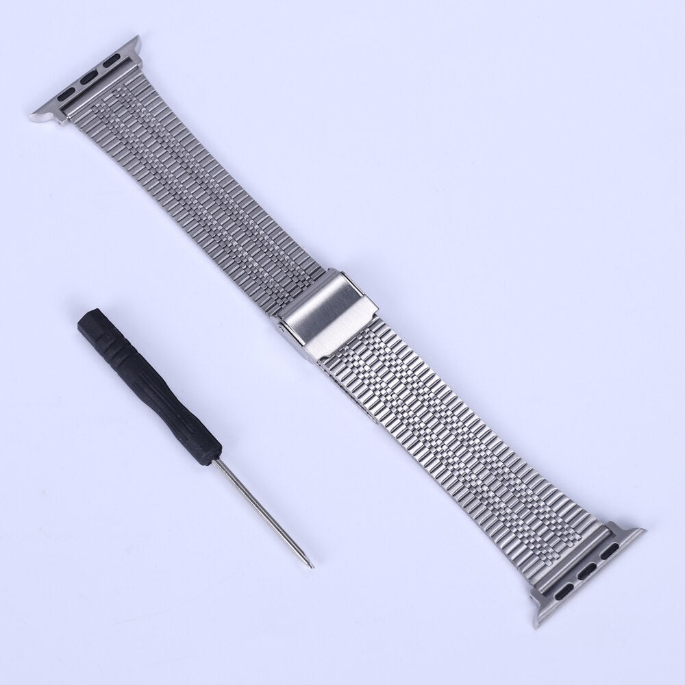 Classic Metal Band For Apple Watch Series 8 7 6 SE 5 45mm 41mm 40mm 44mm Stainless Steel Strap For iWatch Ultra 49mm 42mm Correa - Polished 24/7