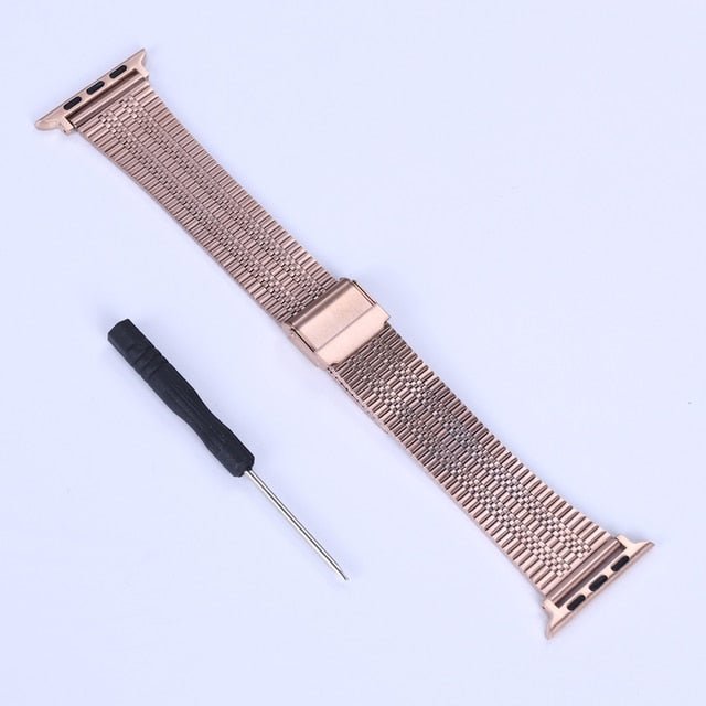 Classic Metal Band For Apple Watch Series 8 7 6 SE 5 45mm 41mm 40mm 44mm Stainless Steel Strap For iWatch Ultra 49mm 42mm Correa - Polished 24/7