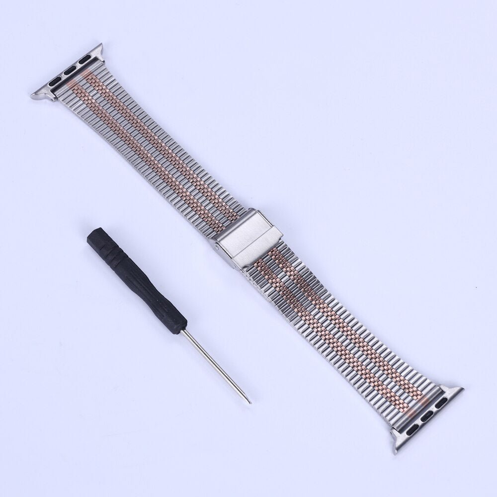 Classic Metal Band For Apple Watch Series 8 7 6 SE 5 45mm 41mm 40mm 44mm Stainless Steel Strap For iWatch Ultra 49mm 42mm Correa - Polished 24/7